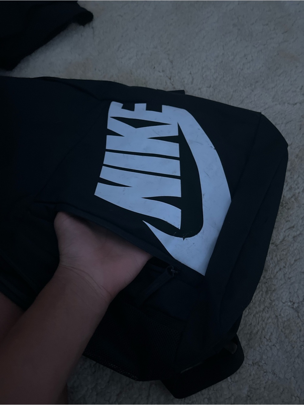 Nike Black Backpack with White Logo